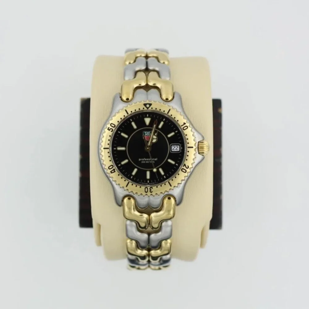 Tag Heuer WG1225.BB0438 Midsize SEL Quartz Watch Black Gold Silver Womens Mens